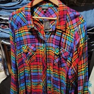 ISO Torrid Rainbow Flannel Size 3